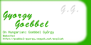 gyorgy goebbel business card